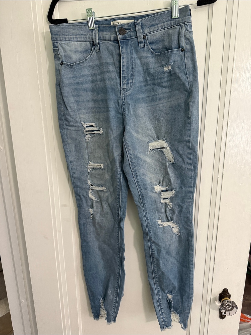 Mudd Light Blue Distressed Skinny Jeans